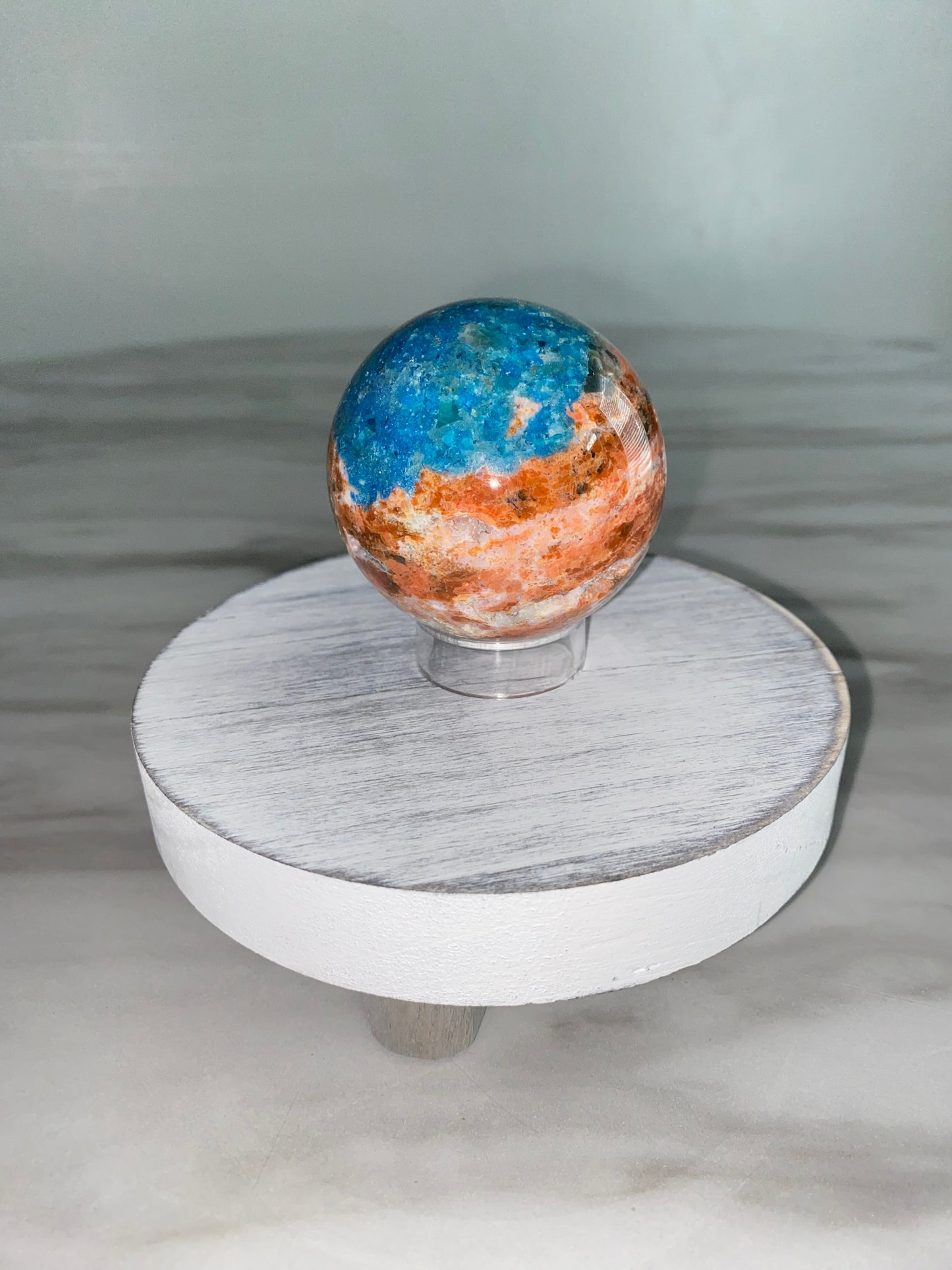 Sunstone x Apatite Sphere