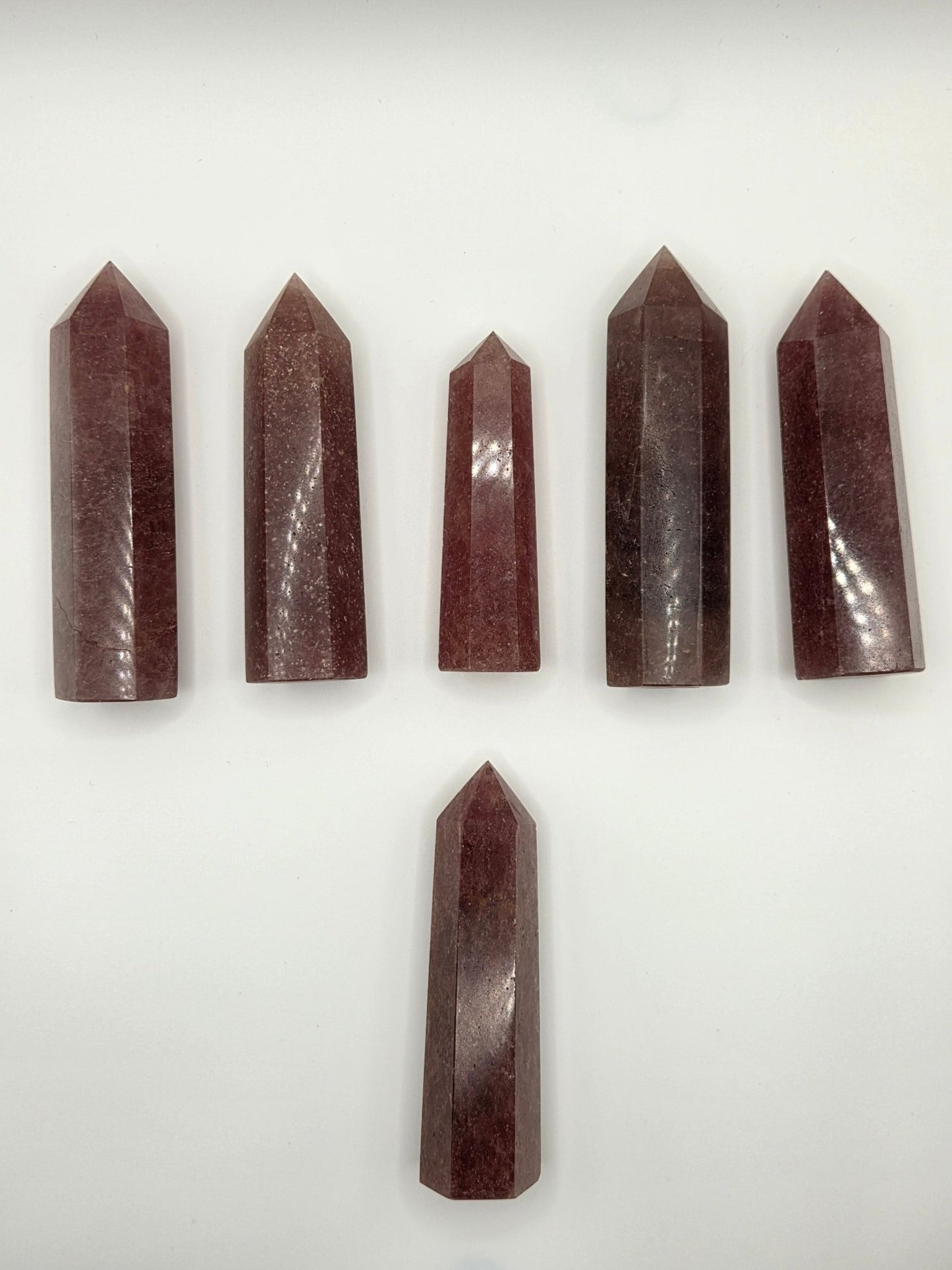 Strawberry Quartz Towers - Gemstone Oasis Co.Strawberry Quartz Towers