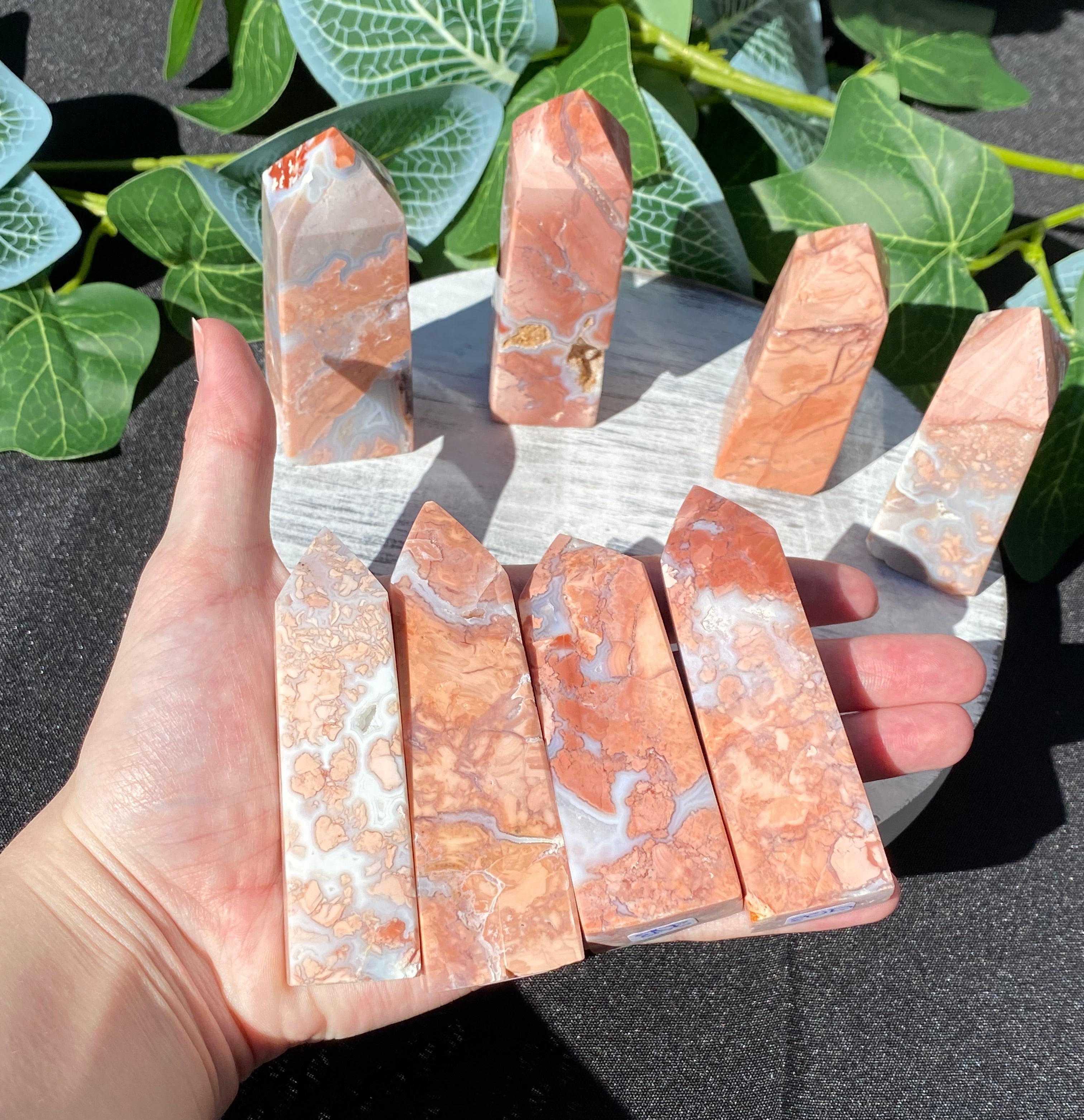 Cotton Candy Agate Tower - Gemstone Oasis Co.