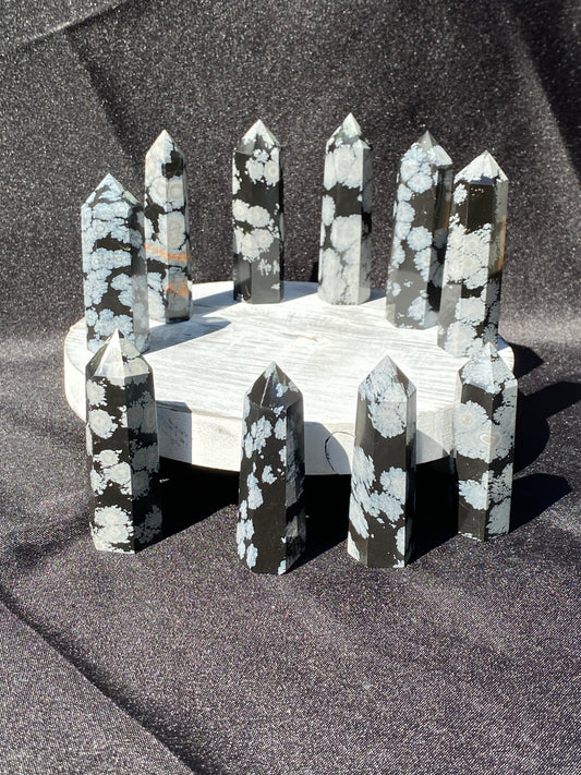 Snowflake Obsidian Tower - Gemstone Oasis Co.