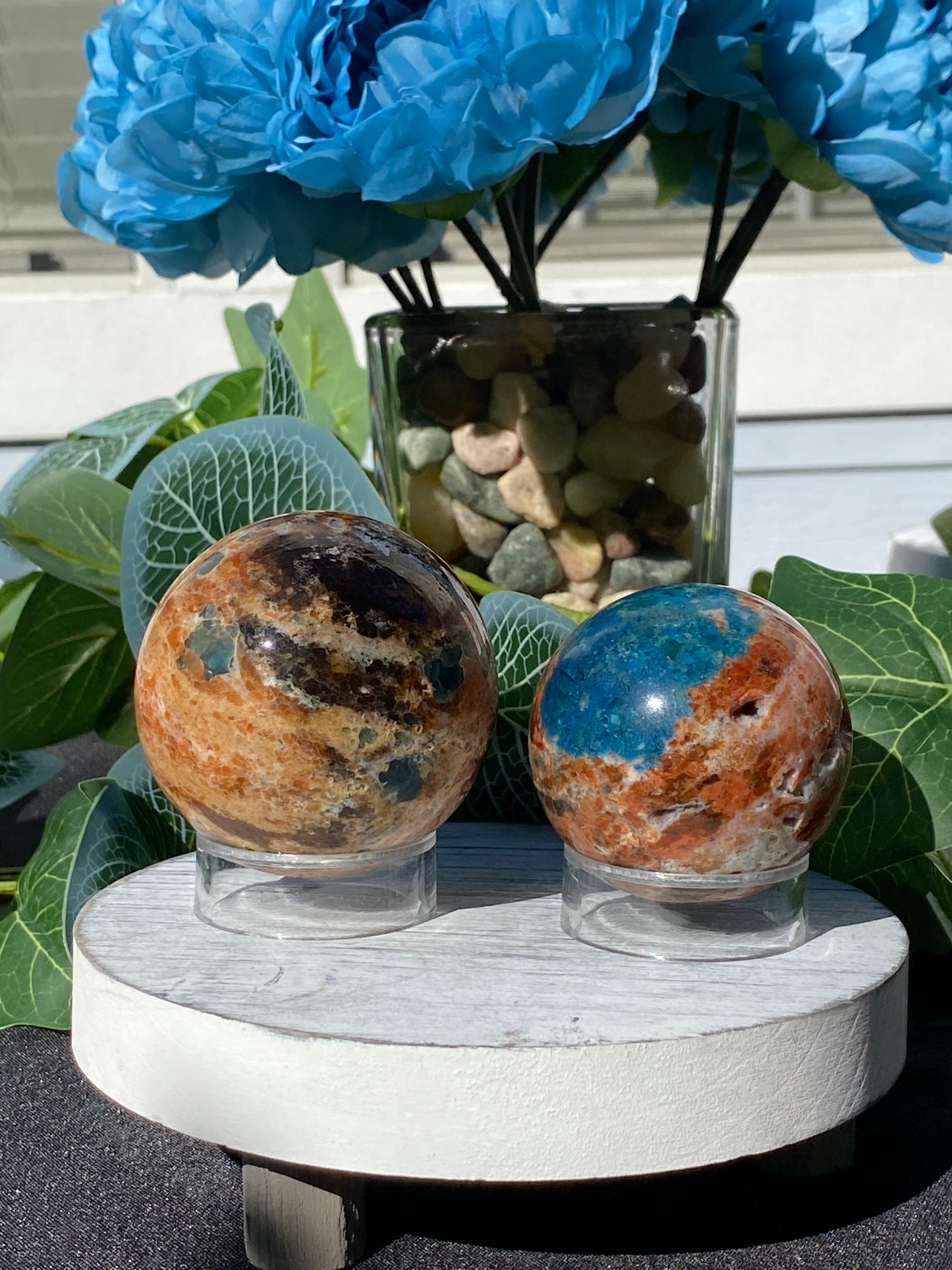 Sunstone x Apatite Sphere - Gemstone Oasis Co.