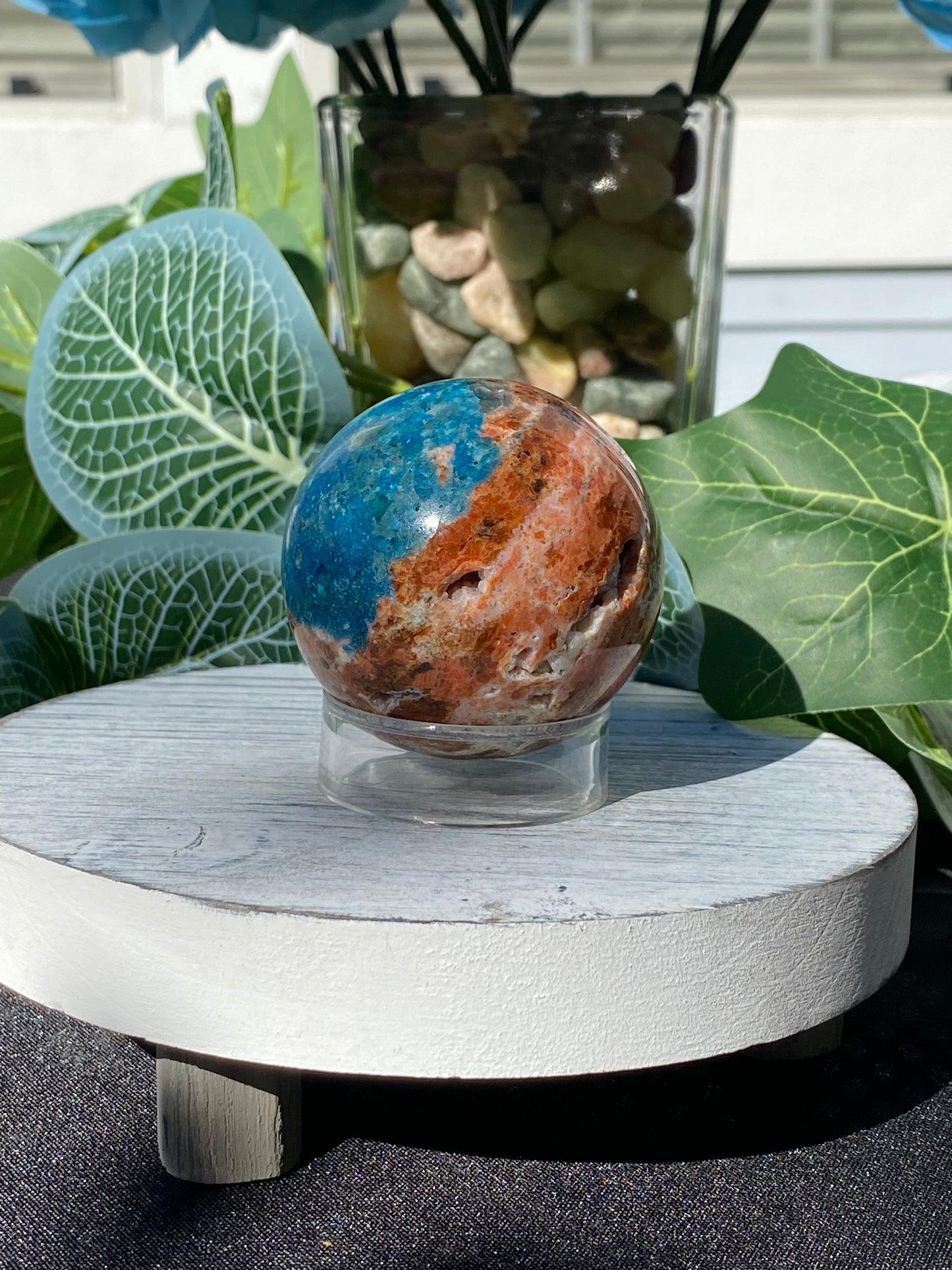 Sunstone x Apatite Sphere - Gemstone Oasis Co.