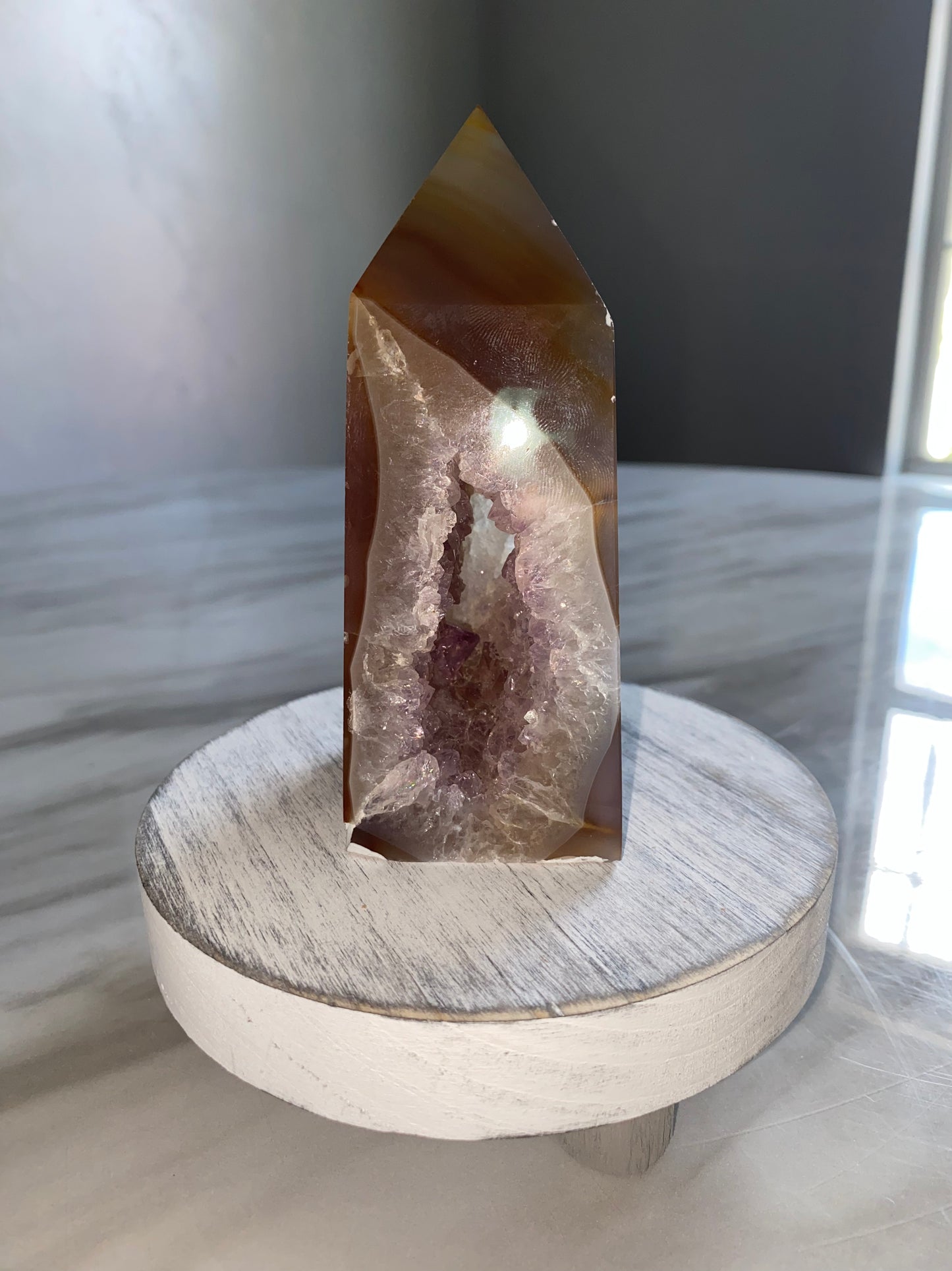 Druzy Agate Tower