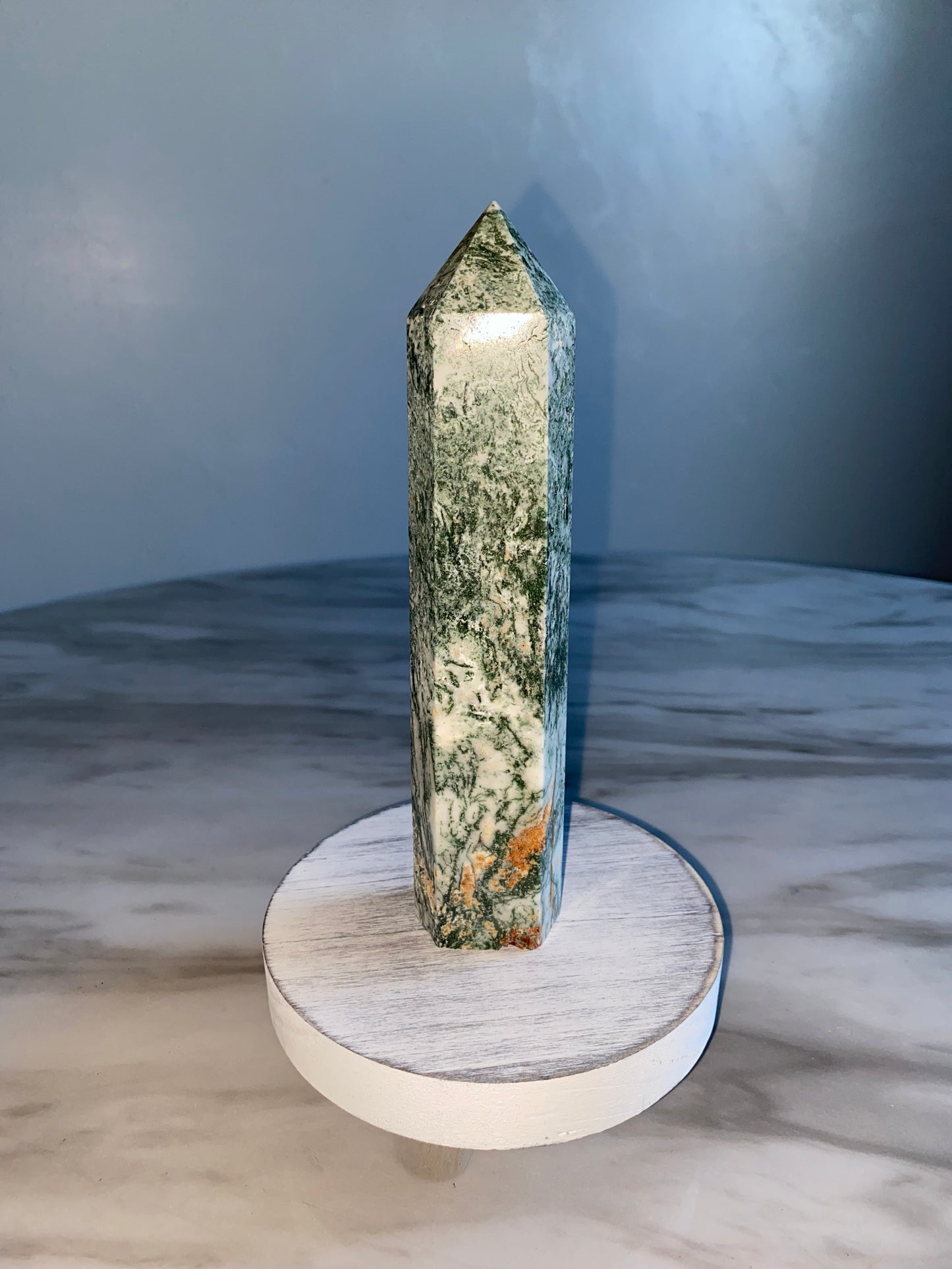 Big Moss Agate Tower