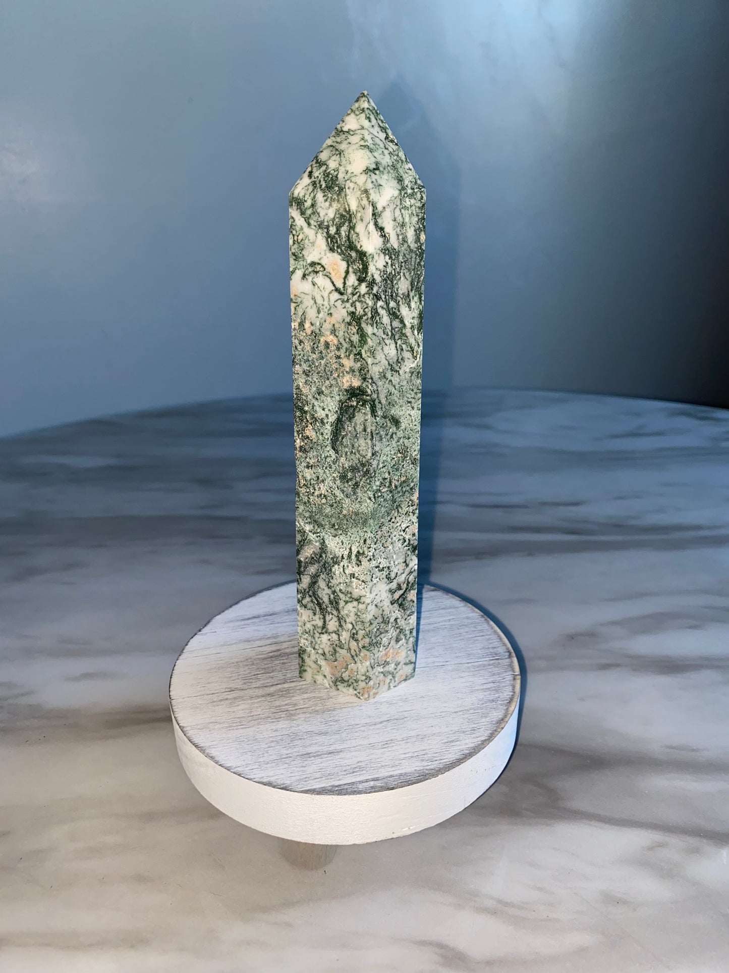 Big Moss Agate Tower