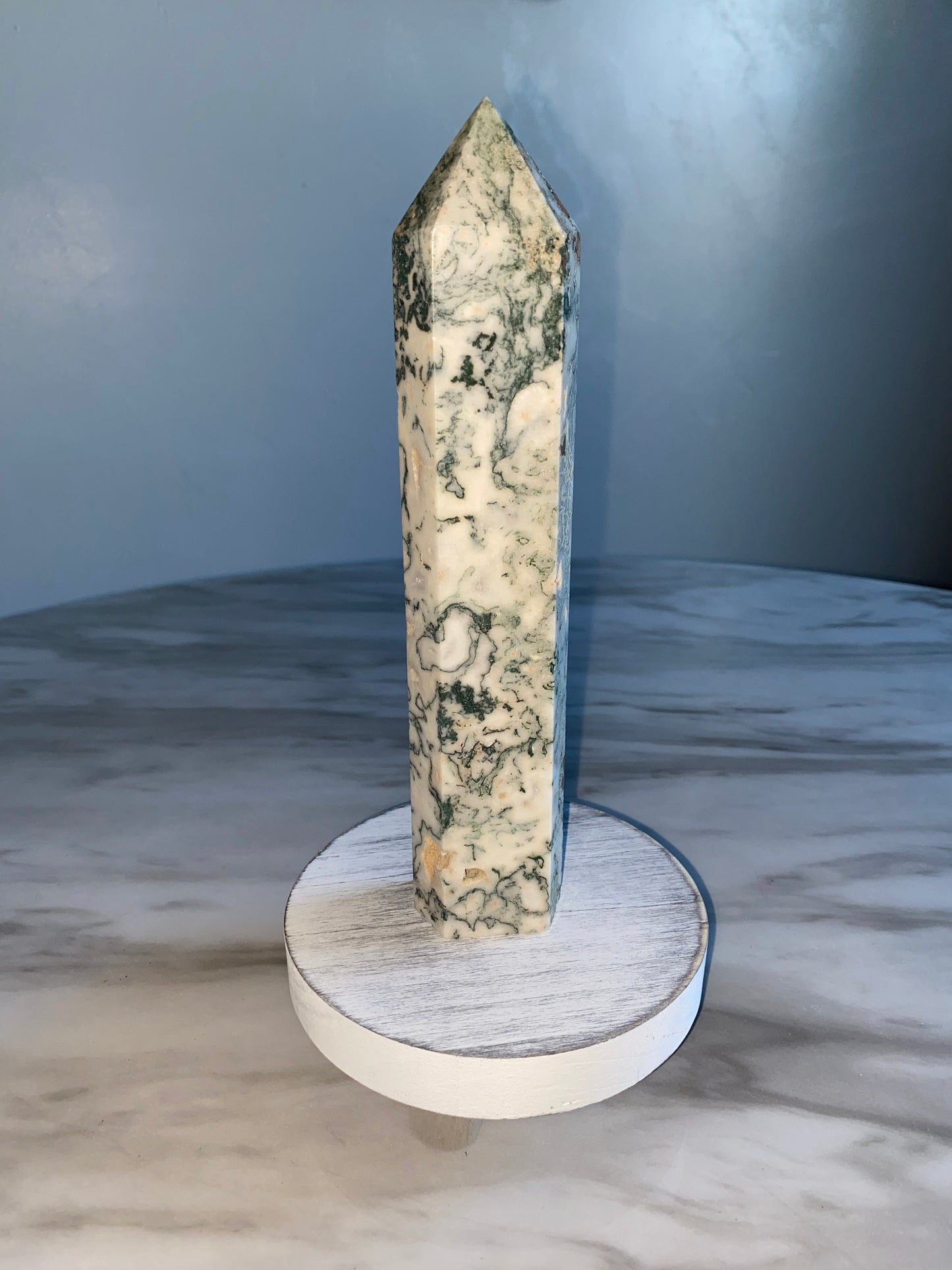 Big Moss Agate Tower