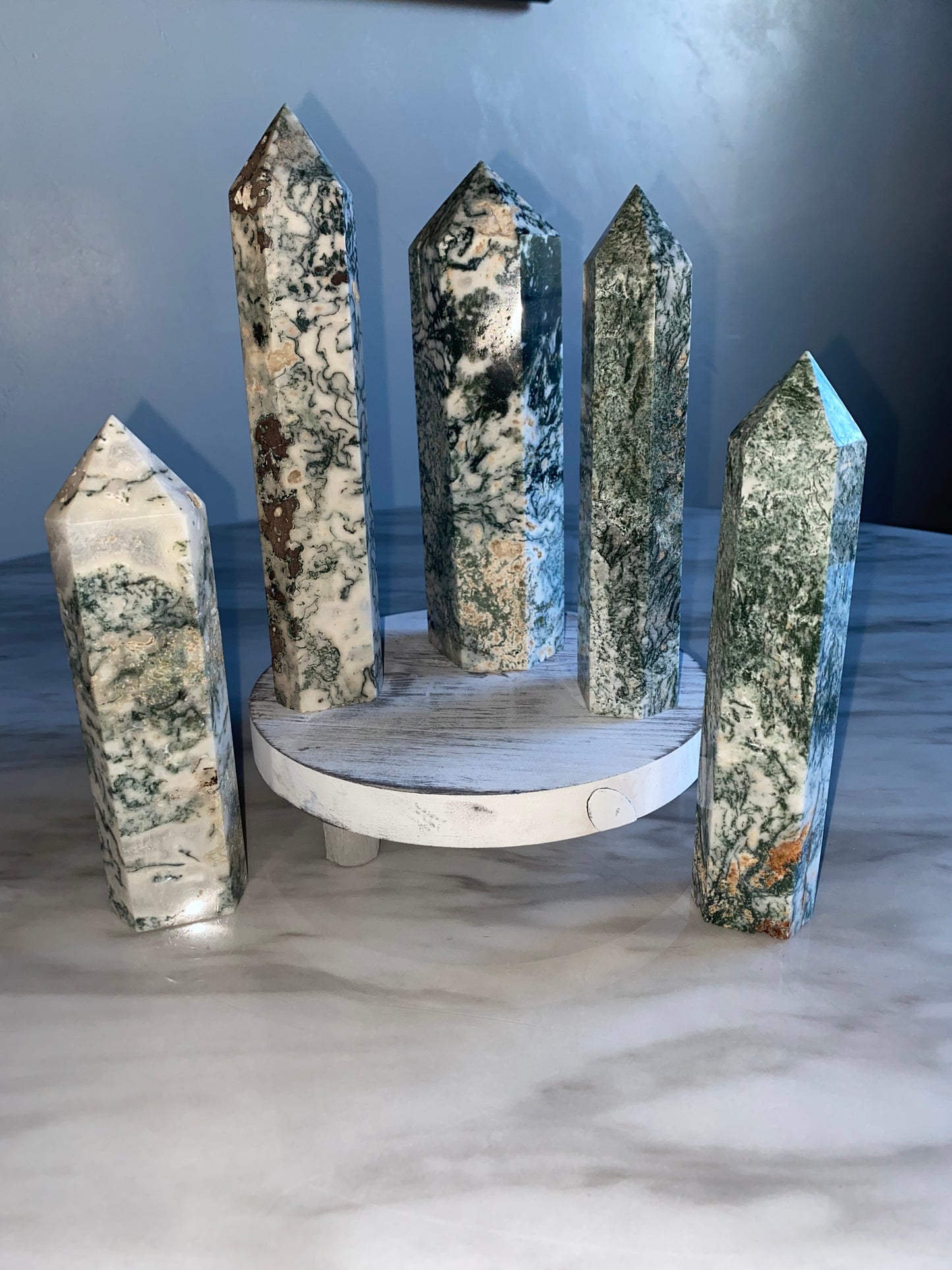 Big Moss Agate Tower