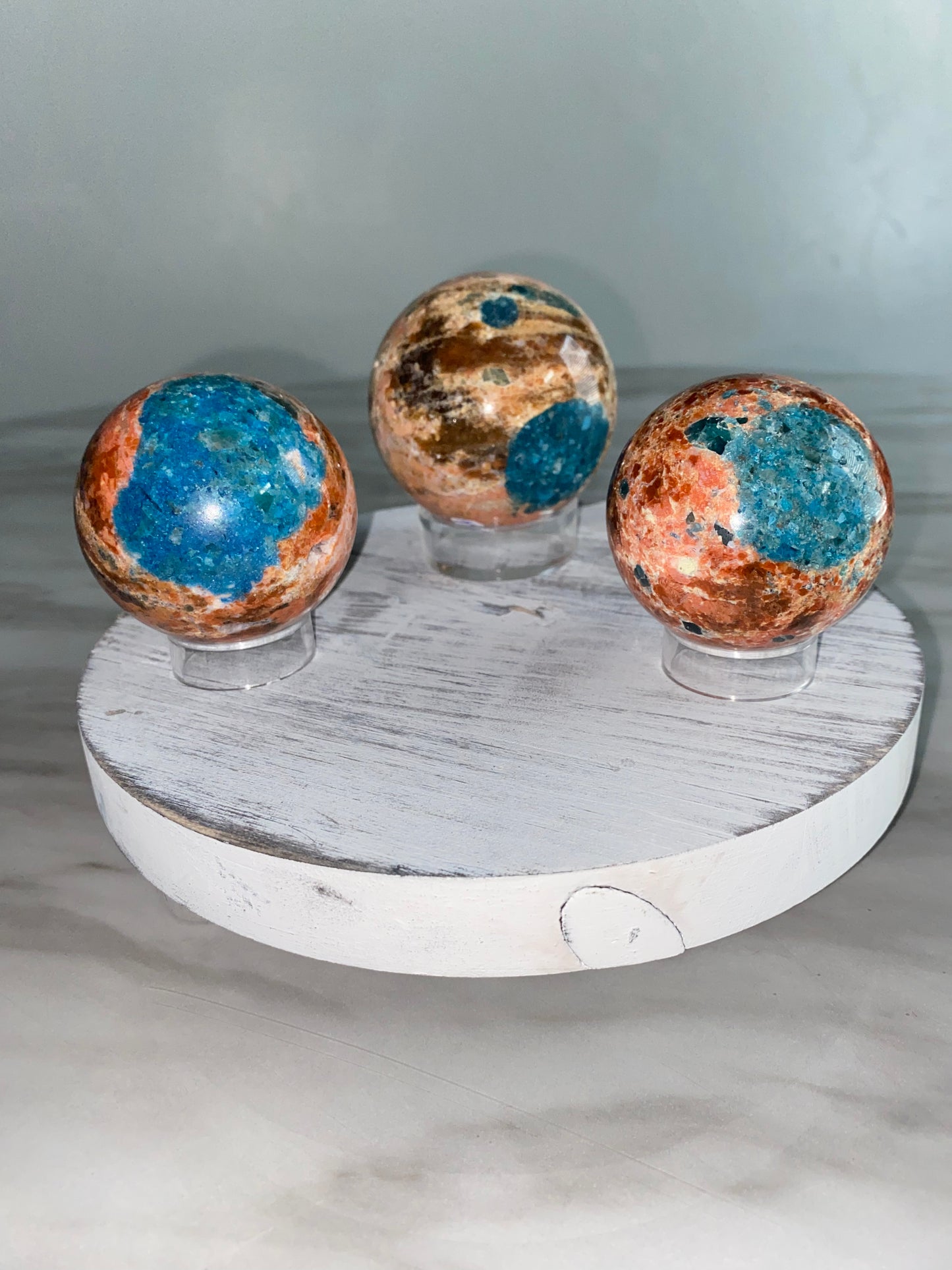 Sunstone x Apatite Sphere
