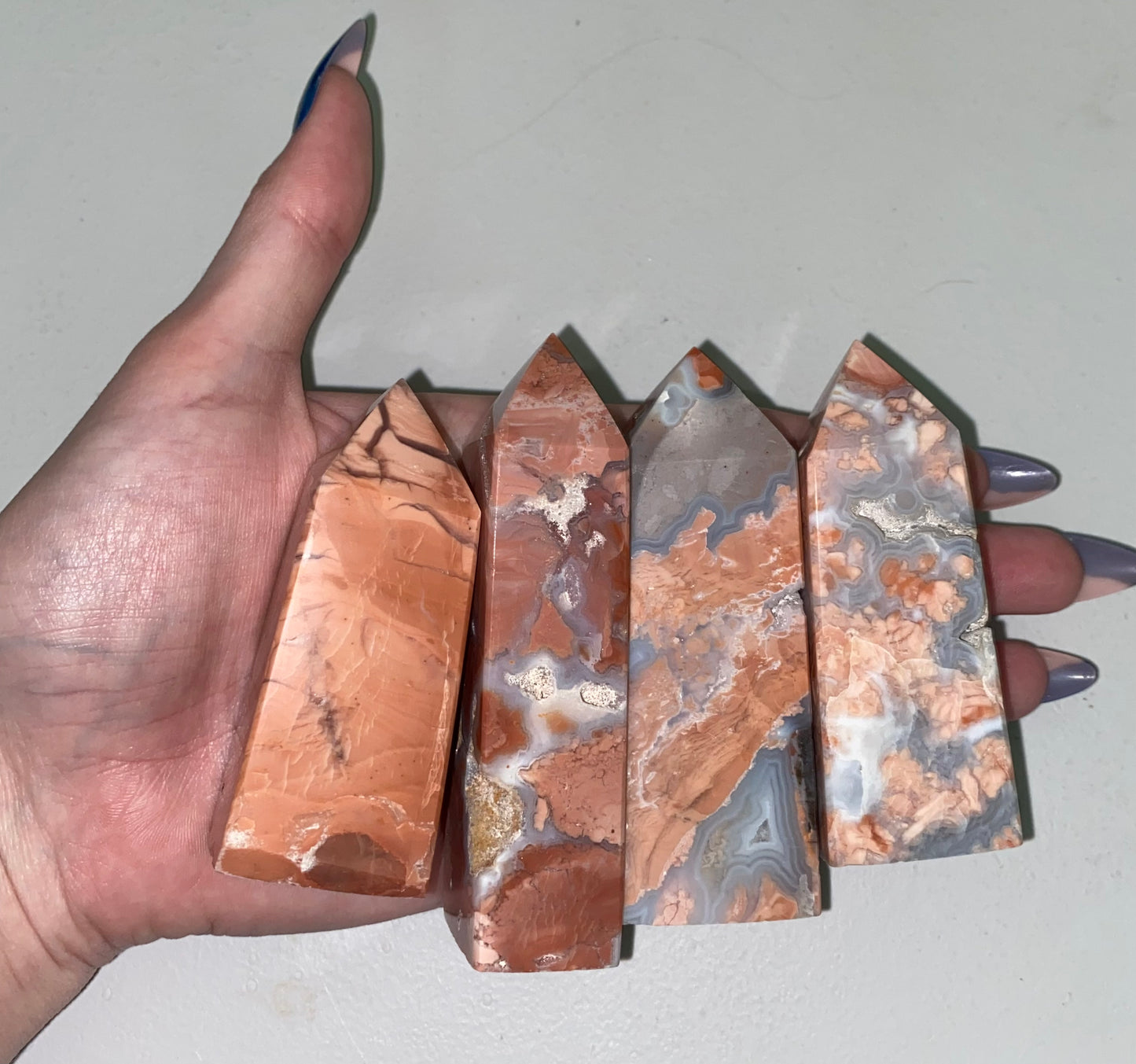 Cotton Candy Agate Tower