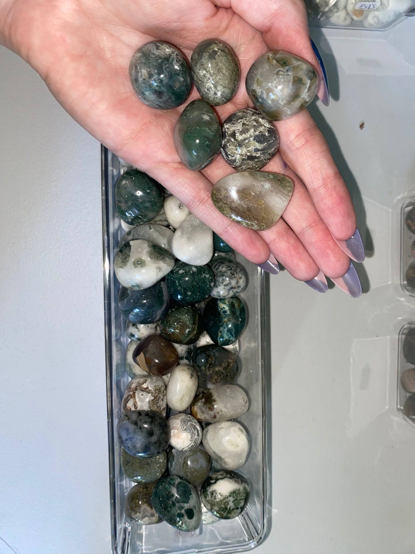Moss Agate Tumble