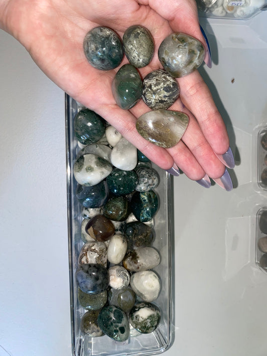 Moss Agate Tumble