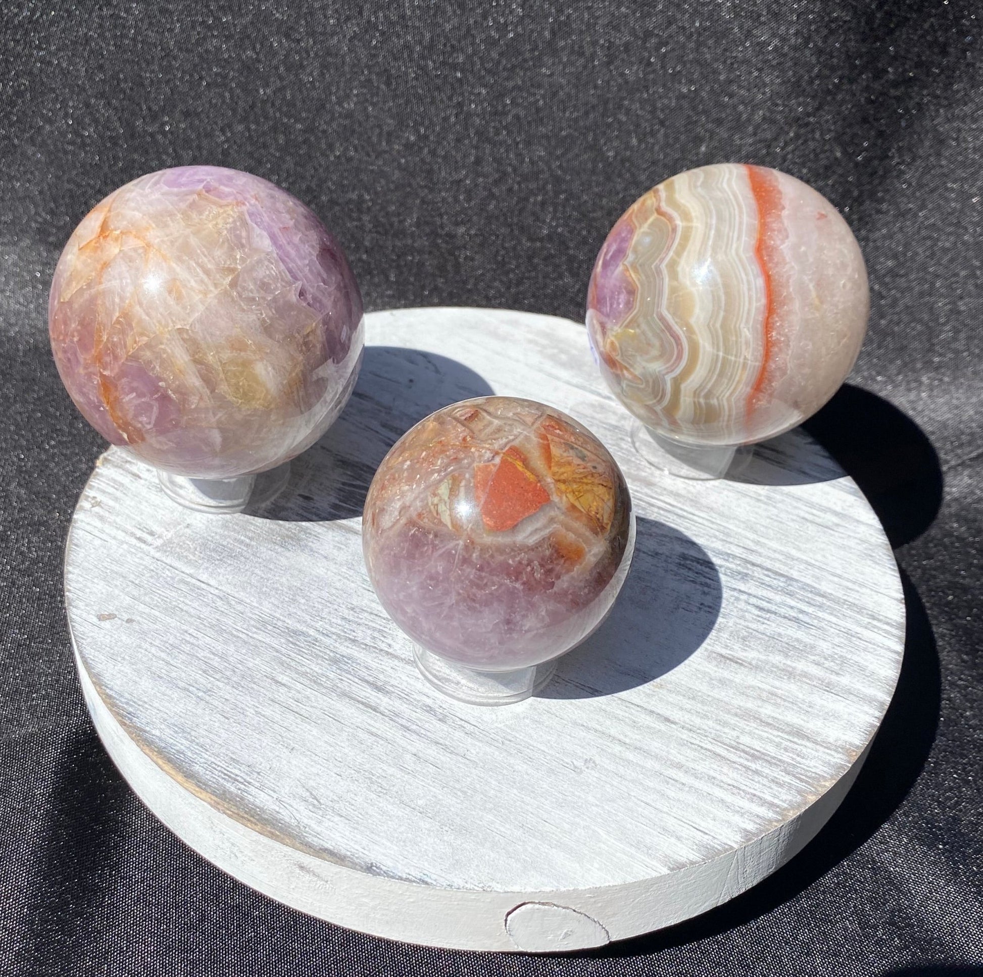 Amethyst x Crazy Lace Agate Sphere - Gemstone Oasis Co.Amethyst x Crazy Lace Agate Sphere