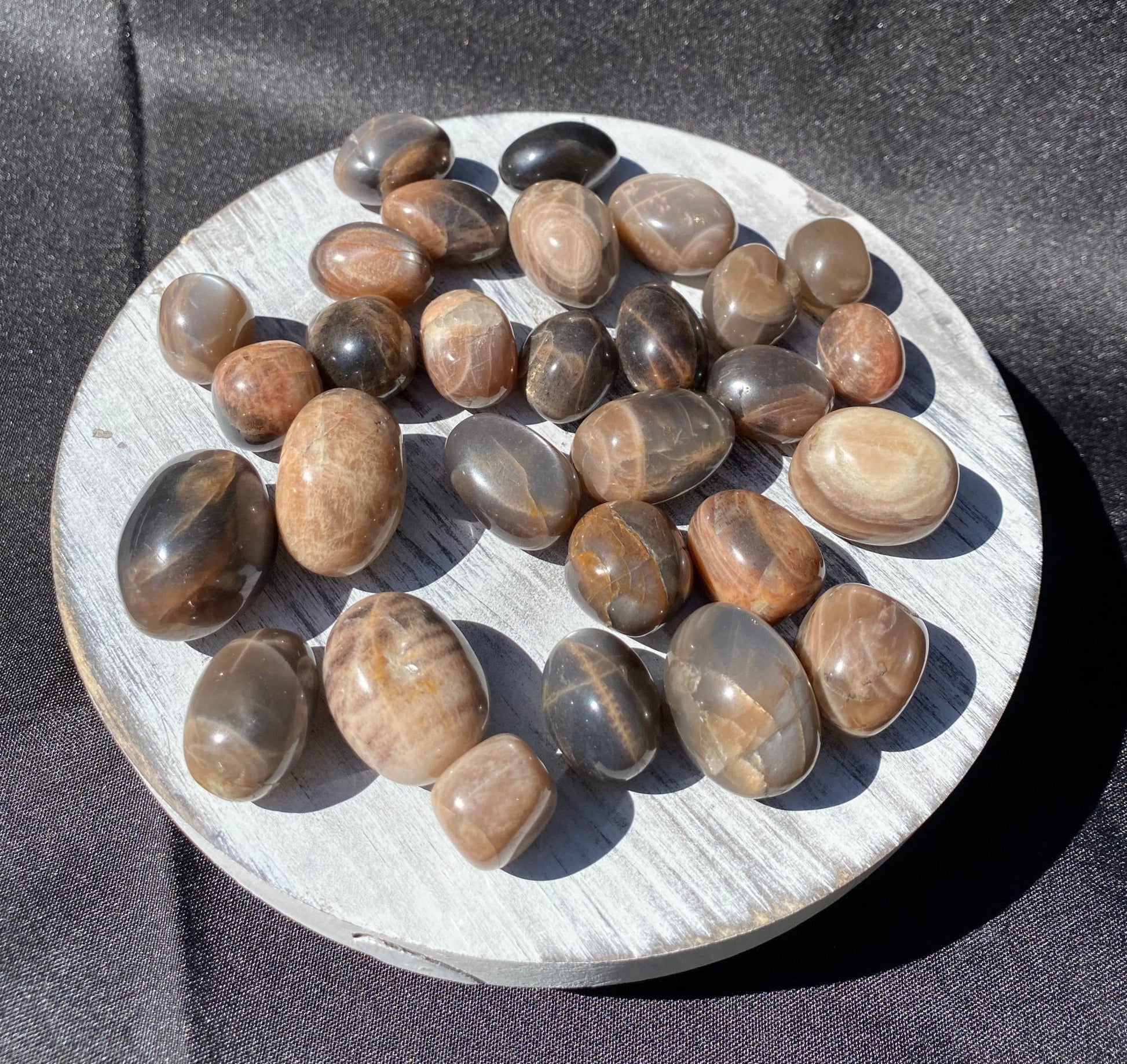 Black Moonstone Tumble - Gemstone Oasis Co.Black Moonstone Tumble