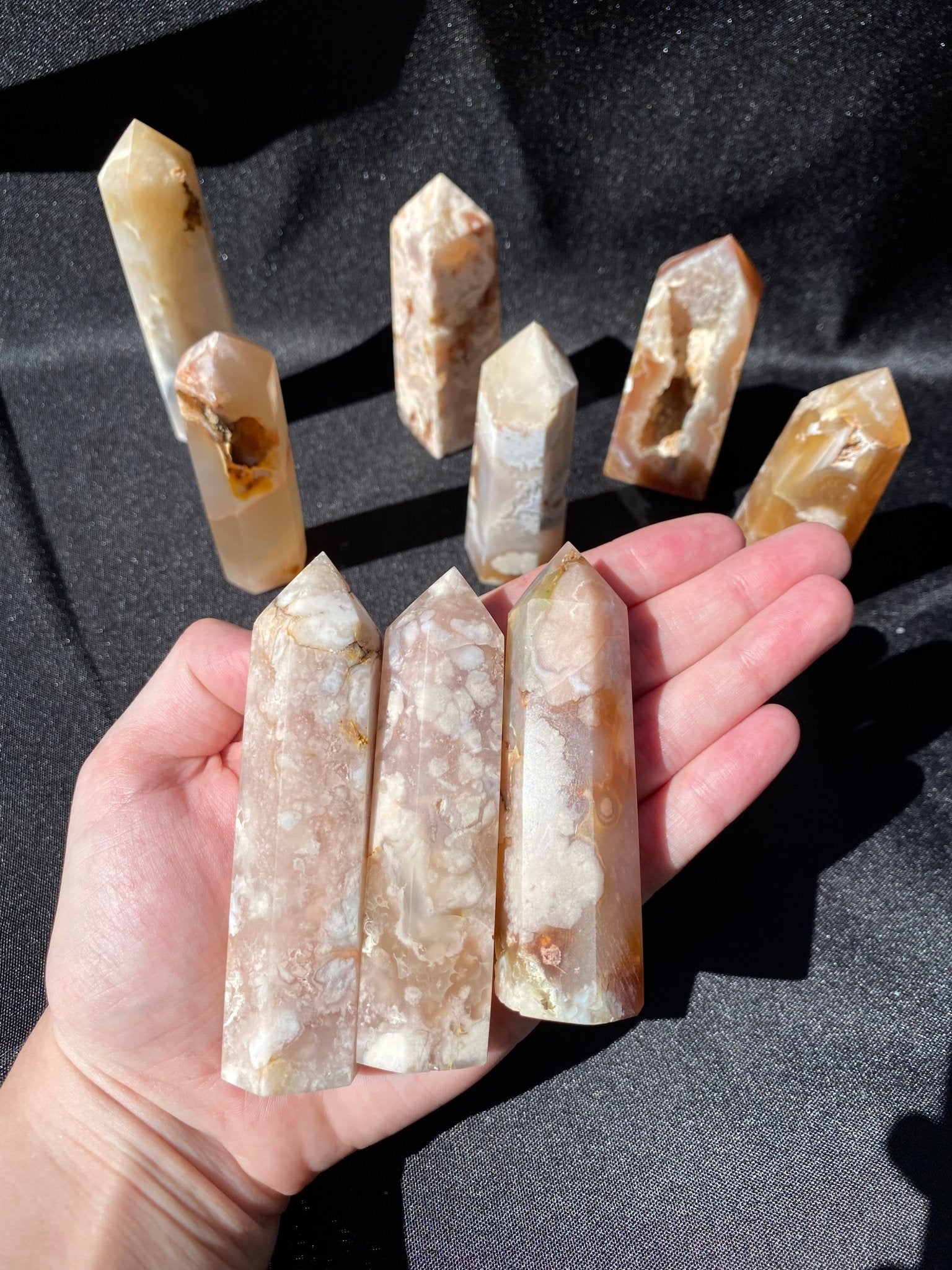 Flower Agate Tower - Gemstone Oasis Co.Flower Agate Tower