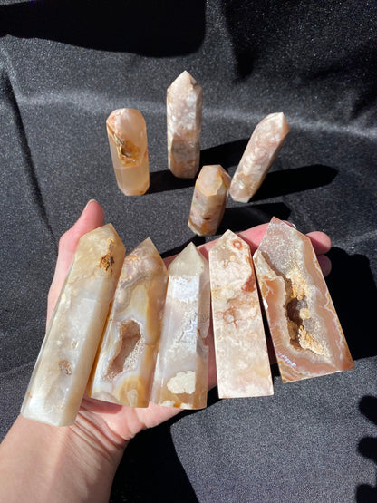 Flower Agate Tower - Gemstone Oasis Co.Flower Agate Tower