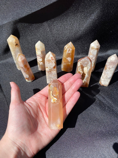 Flower Agate Tower - Gemstone Oasis Co.Flower Agate Tower