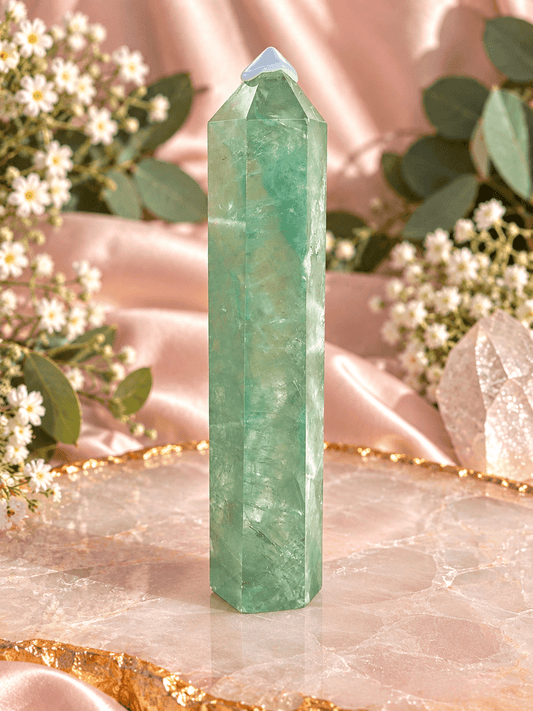 Green Fluorite Tower - Gemstone Oasis Co.Green Fluorite Tower