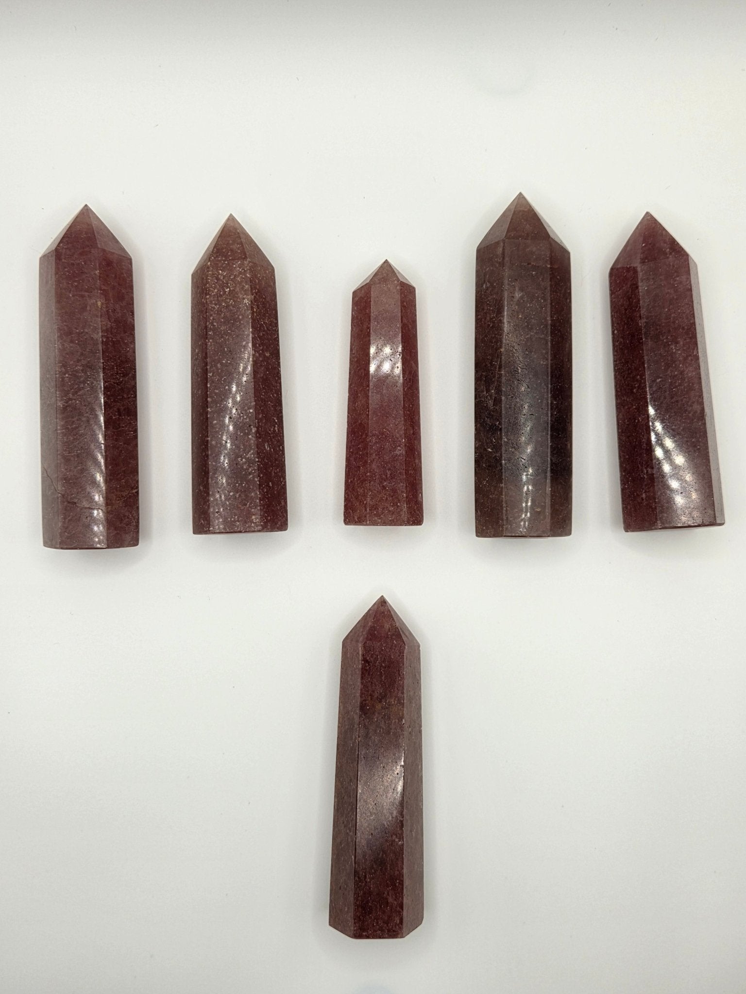 Strawberry Quartz Towers - Gemstone Oasis Co.Strawberry Quartz Towers