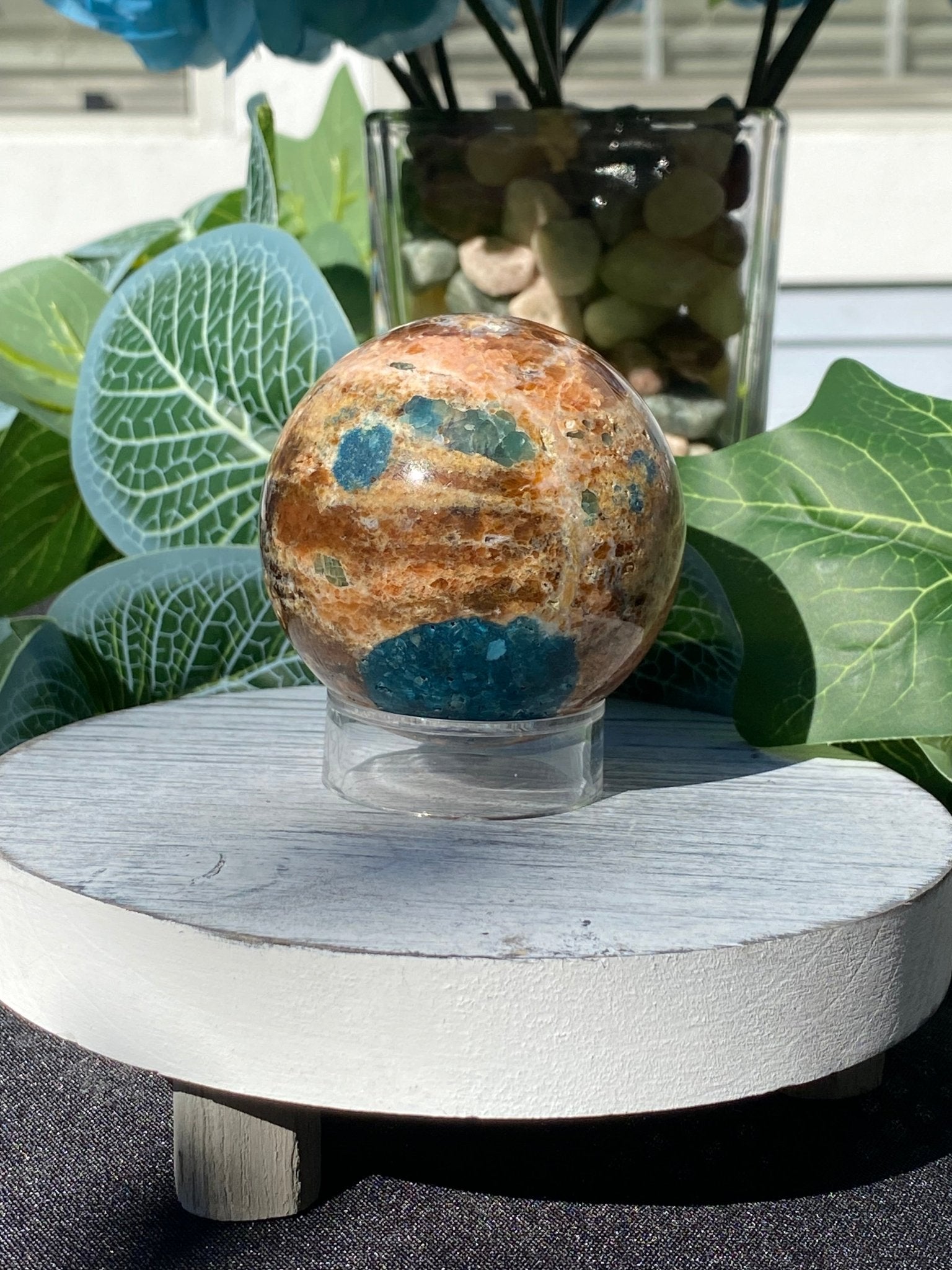 Sunstone x Apatite Sphere - Gemstone Oasis Co.Sunstone x Apatite Sphere