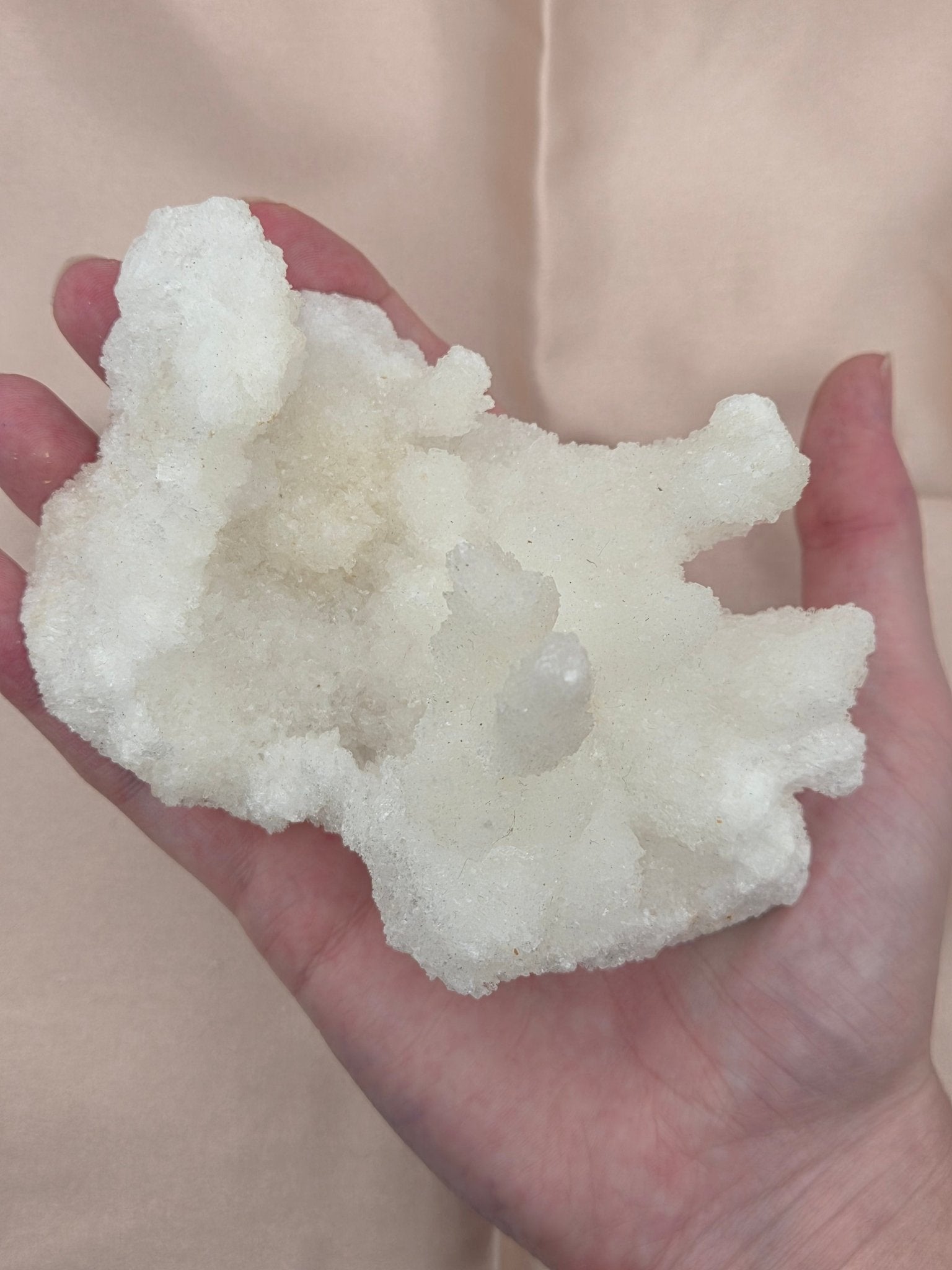 White Aragonite A - Gemstone Oasis Co.White Aragonite A